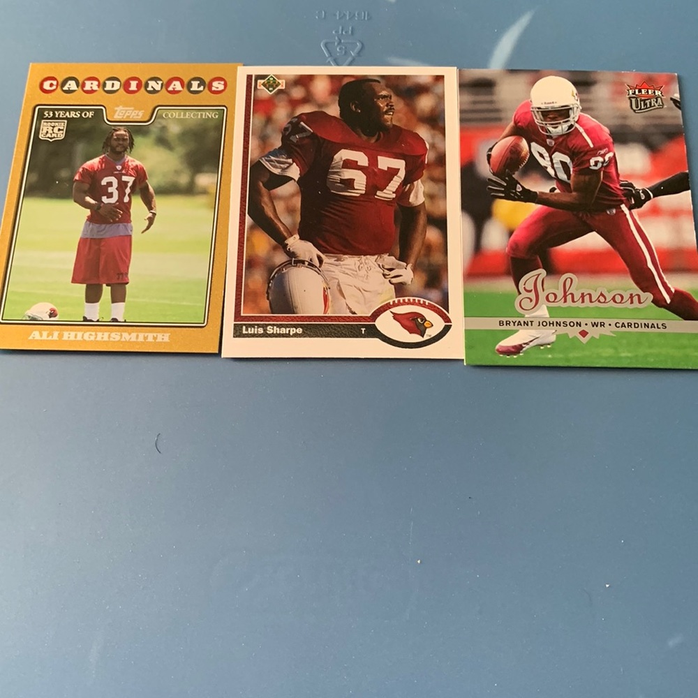 Arizona Cardinals old school football cards